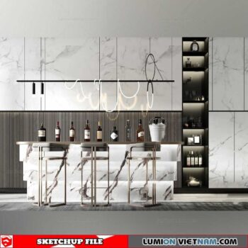 Kitchen Bar Table - Sketchup Models By Cuong Covua