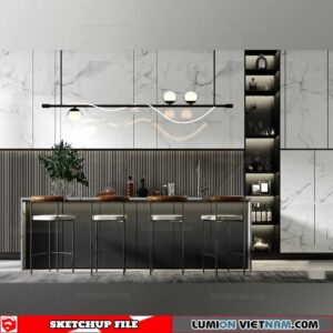 Kitchen Bar Table - Sketchup Models By Cuong Covua