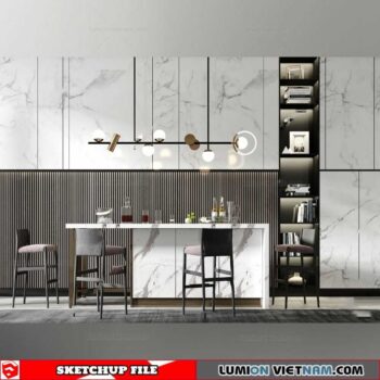 Kitchen Bar Table - Sketchup Models By Cuong Covua