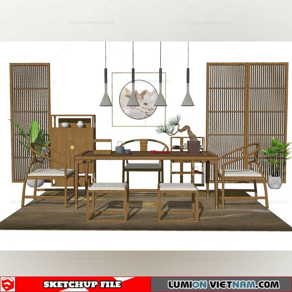 Tea-Table-(19)-Sketchup-Models