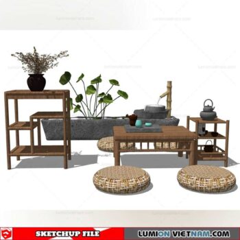 Tea Table - Sketchup Models