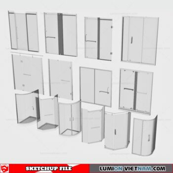 Shower Glass Panels - Sketchup Models By Cuong Covua