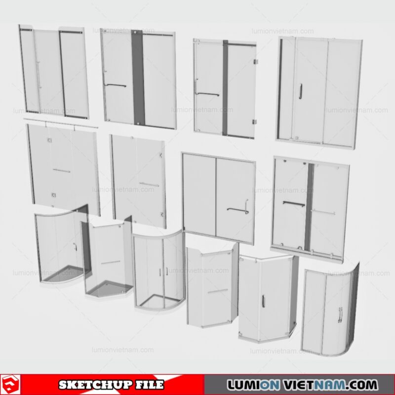 Shower Glass Panels - Sketchup Models By Cuong Covua