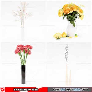 Flower Vase - Sketchup Models By Cuong Covua