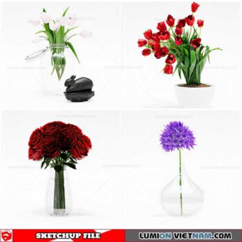 Flower Vase - Sketchup Models By Cuong Covua
