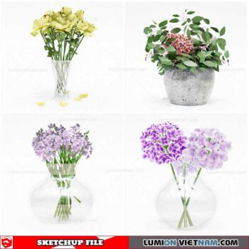 Flower Vase - Sketchup Models By Cuong Covua