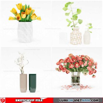 Flower Vase - Sketchup Models By Cuong Covua