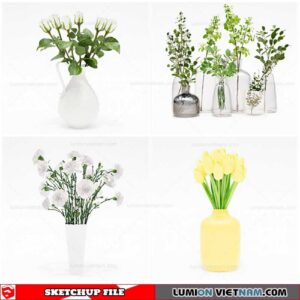 Flower Vase - Sketchup Models By Cuong Covua