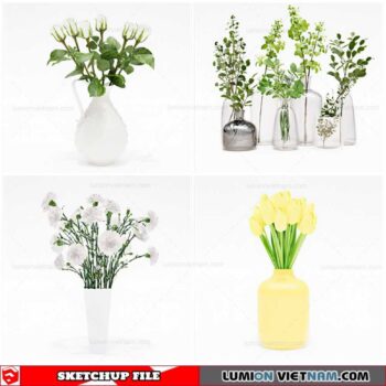 Flower Vase - Sketchup Models By Cuong Covua