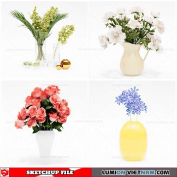 Flower Vase - Sketchup Models By Cuong Covua