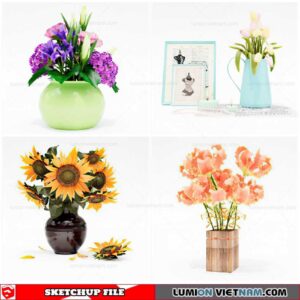 Flower Vase - Sketchup Models By Cuong Covua