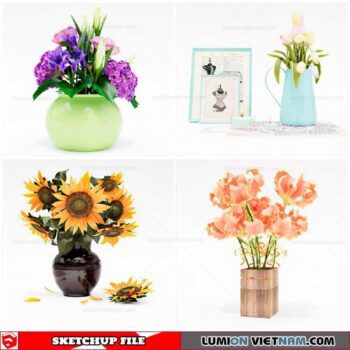 Flower Vase - Sketchup Models By Cuong Covua