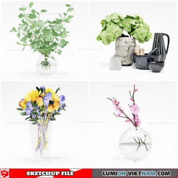 Flower Vase - Sketchup Models By Cuong Covua