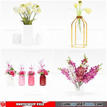 Flower Vase - Sketchup Models By Cuong Covua