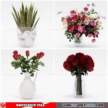 Flower Vase - Sketchup Models By Cuong Covua