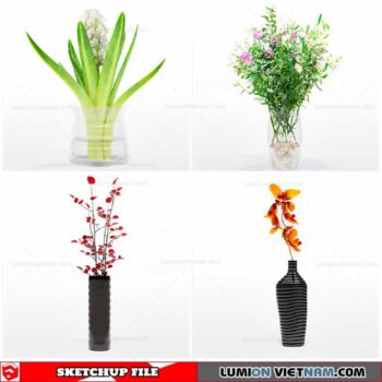 Flower Vase - Sketchup Models By Cuong Covua
