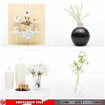 Flower Vase - Sketchup Models By Cuong Covua