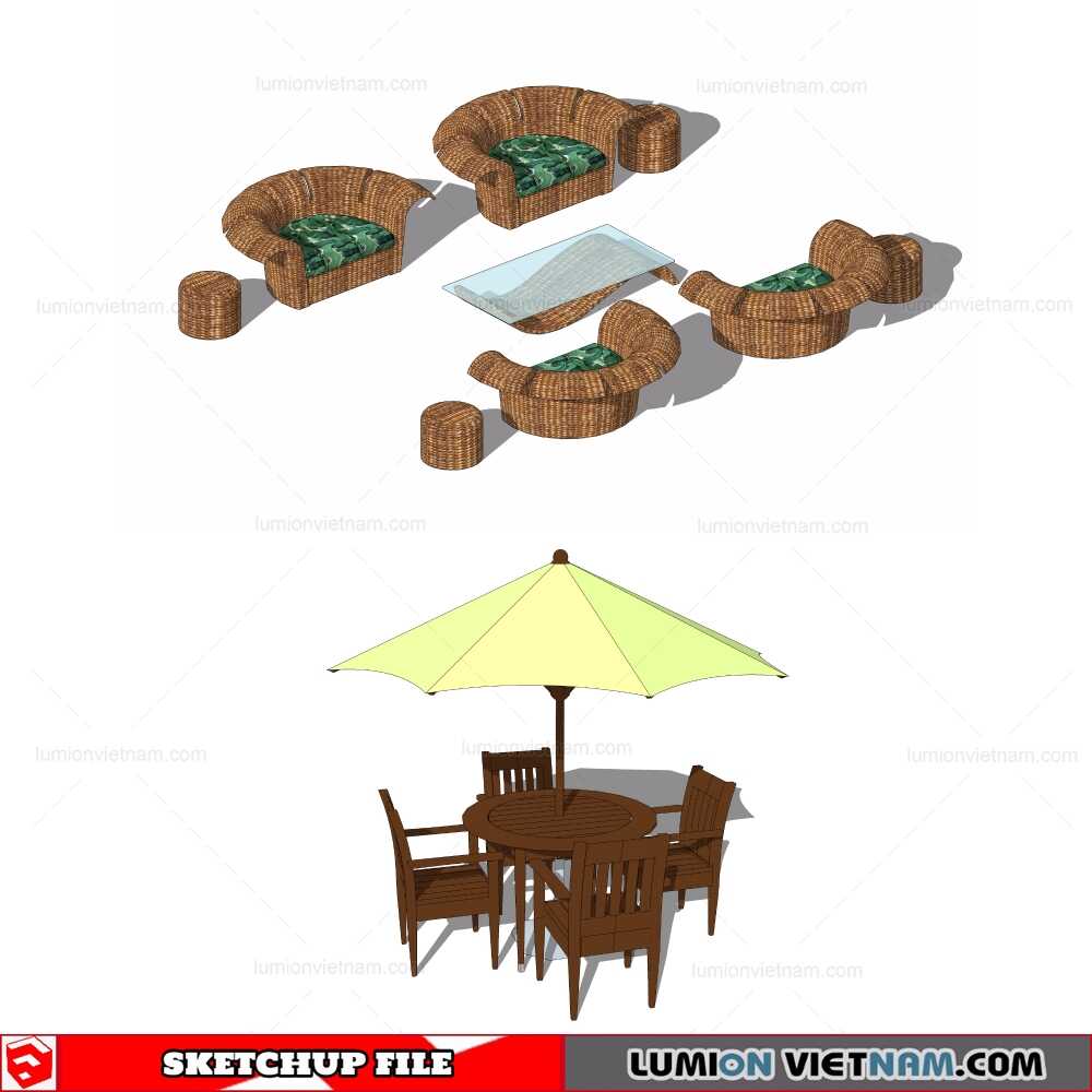 220106-Outdoor-Table-And-Chairs-(11)-Sketchup-Models