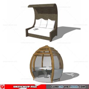 Outdoor Table and Chairs - Sketchup Models By Cuong Covua
