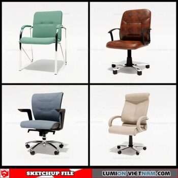 Office Chair - Sketchup Models By Cuong Covua