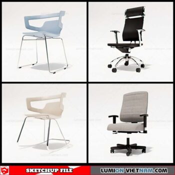 Office Chair - Sketchup Models By Cuong Covua