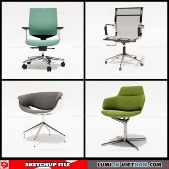 Office Chair - Sketchup Models By Cuong Covua