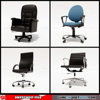 Office Chair - Sketchup Models By Cuong Covua