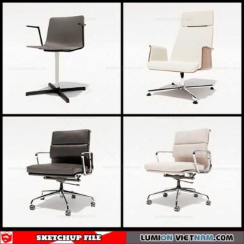 Office Chair - Sketchup Models By Cuong Covua