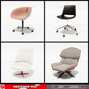 Office Chair - Sketchup Models By Cuong Covua