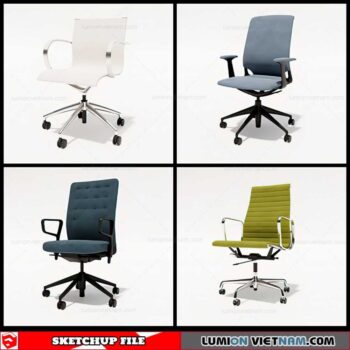 Office Chair - Sketchup Models By Cuong Covua
