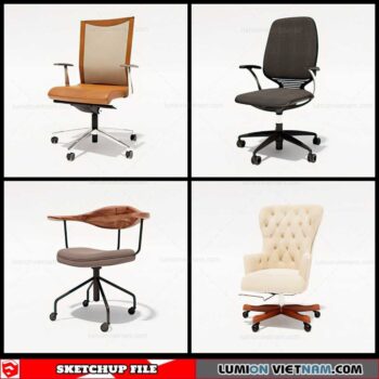 Office Chair - Sketchup Models By Cuong Covua
