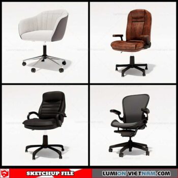 Office Chair - Sketchup Models By Cuong Covua