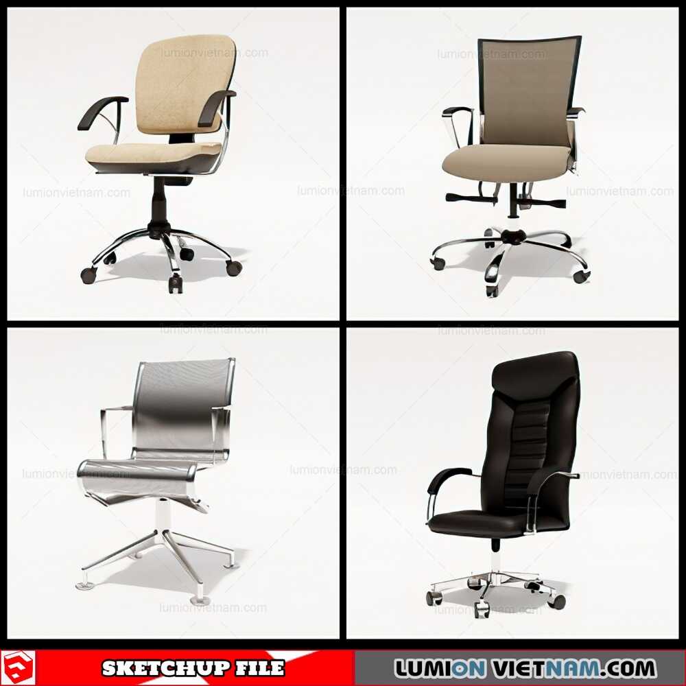 220110-Office-Chair-(6)-Sketchup-Models