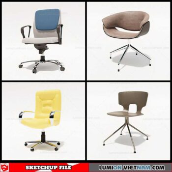 Office Chair - Sketchup Models By Cuong Covua