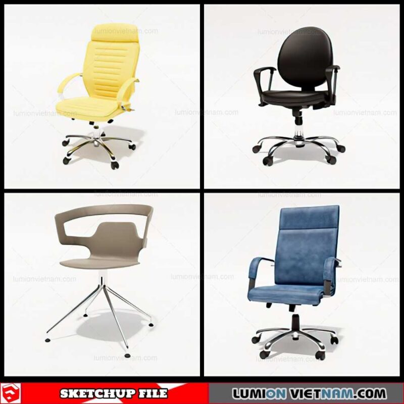 Office Chair - Sketchup Models By Cuong Covua