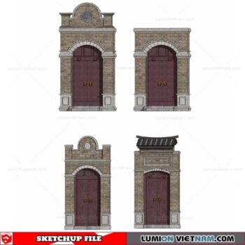 Chinese Gate - Sketchup Models