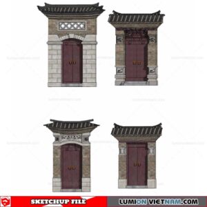 Chinese Gate - Sketchup Models