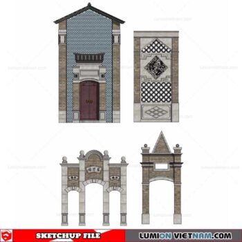 Chinese Gate - Sketchup Models
