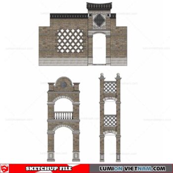 Chinese Gate - Sketchup Models