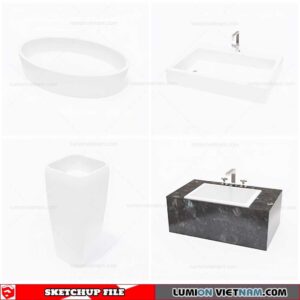 Washbasin - Sketchup Models By Cuong Covua