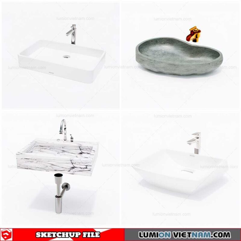 Washbasin - Sketchup Models By Cuong Covua