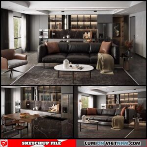 Apartment - Sketchup Interior Scene By Nguyen Van Nam