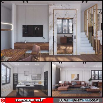 Apartment - Sketchup Interior Scene By Hung