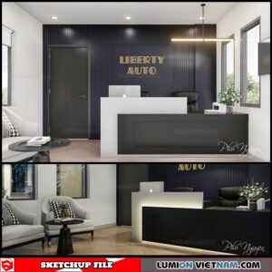 Office room - Sketchup Interior Scene By Phu Nguyen