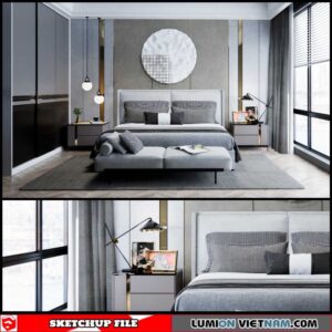 Bedroom - Sketchup Interior Scene By Dinh Thanh