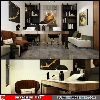 Office room - Sketchup Interior Scene By Kts Hai Au