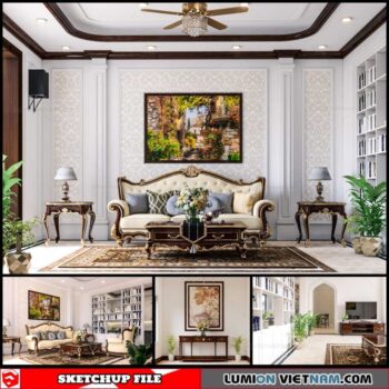 Living room - Sketchup Interior Scene By Do Duc Minh