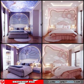 Bedroom - Sketchup Interior Scene By Le Tien Dung