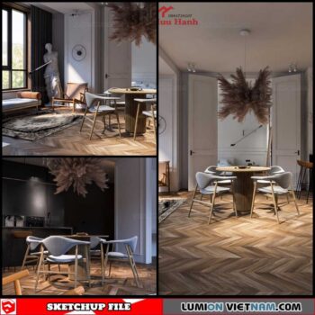 Apartment - Sketchup Interior Scene By Mustafa Osman