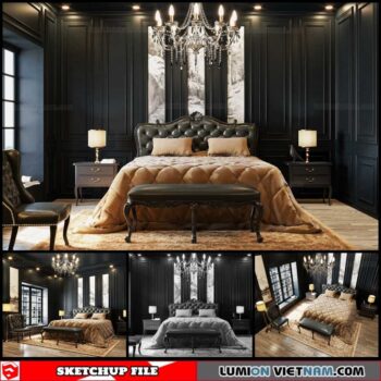 Bedroom - Sketchup Interior Scene By Tran Nam